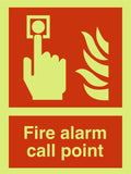 Photolumiescent Fire Alarm Call Point Sign