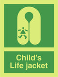 Photoluminescent Child Life Jacket Sign