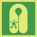 Photoluminescent Childs Life Jacket Symbol Sign