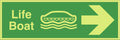 Directional Lifeboat Sign
