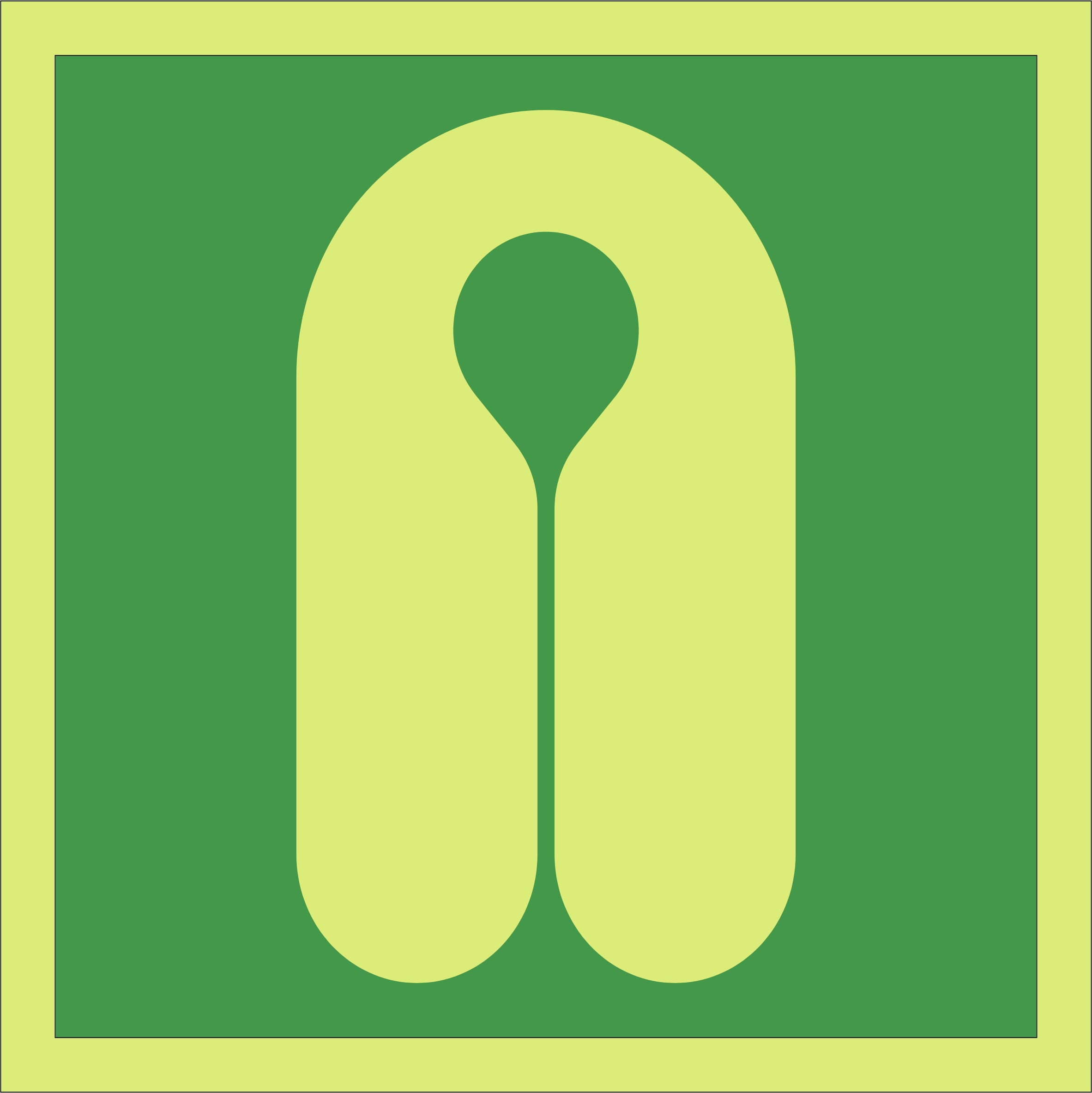 Photoluminescent Life Jack Symbol Sign